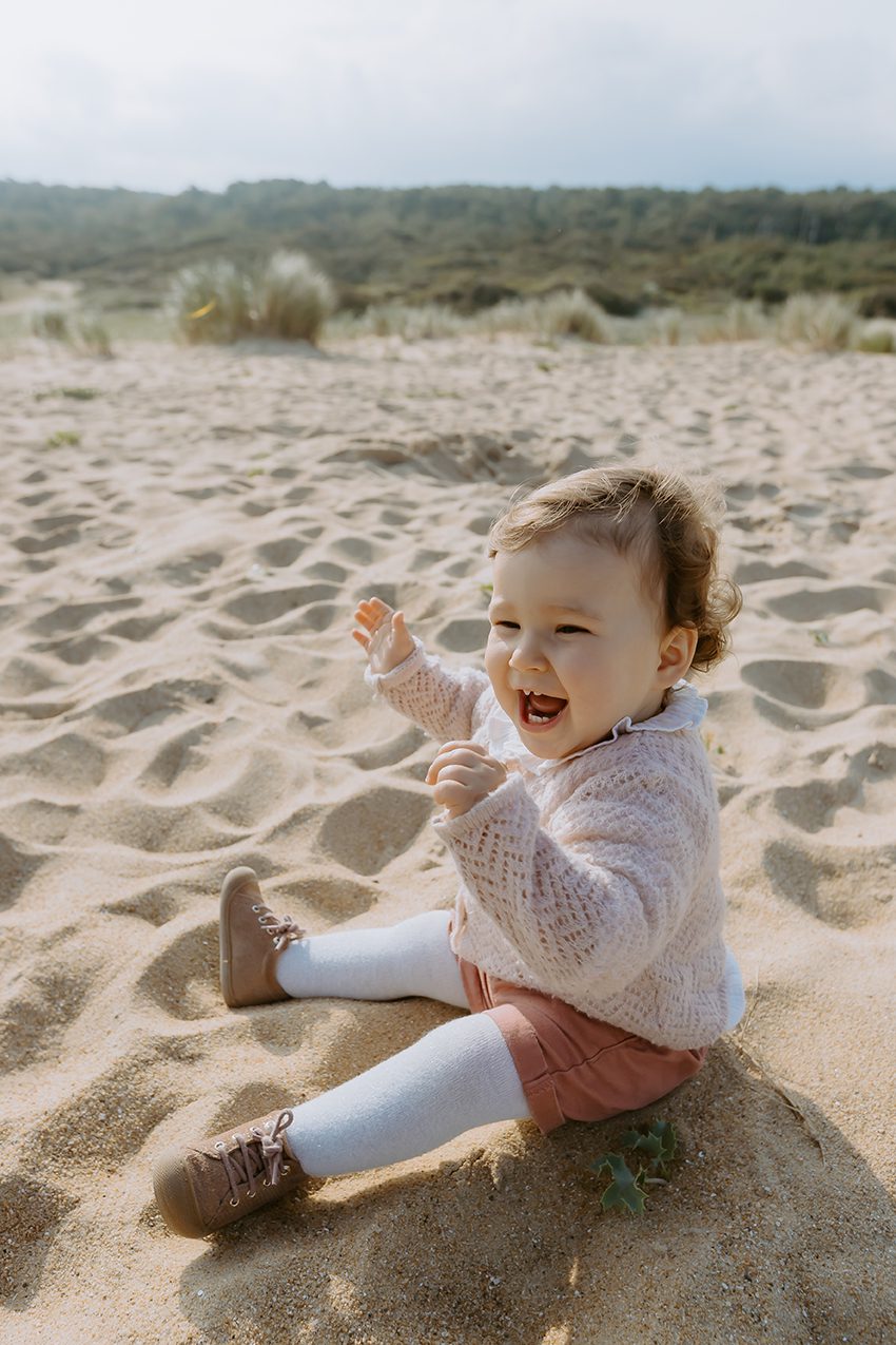 photos d'enfant sur la dune dans les landes