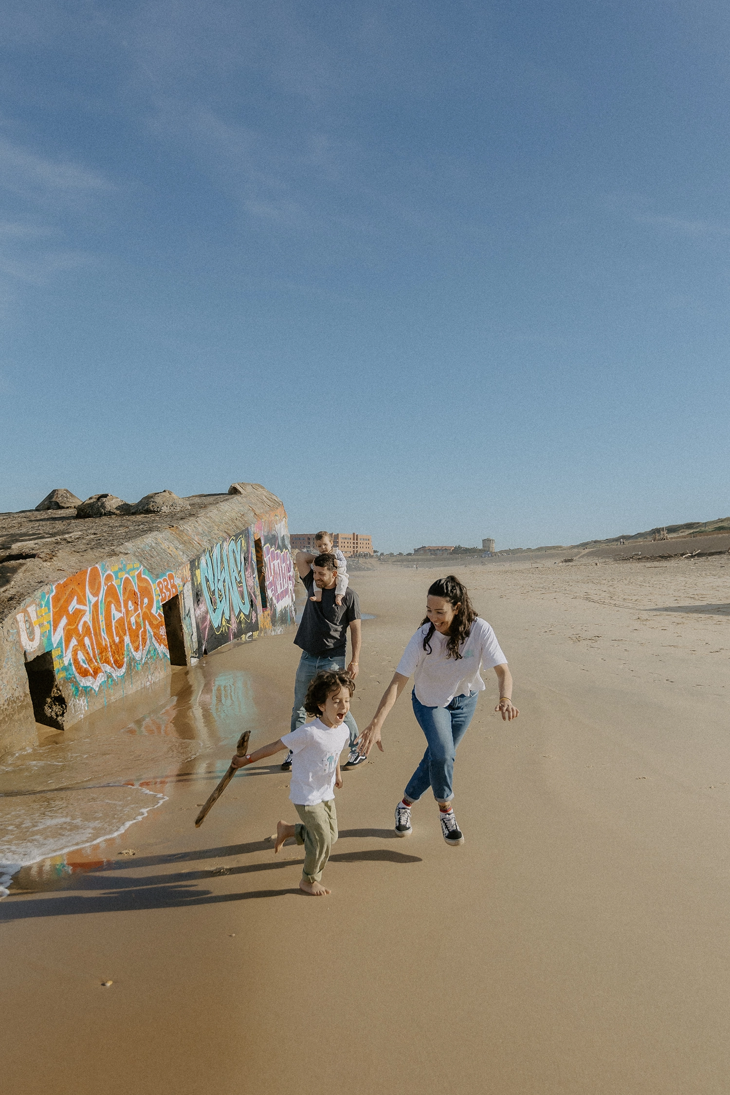 photo famille plage capbreton